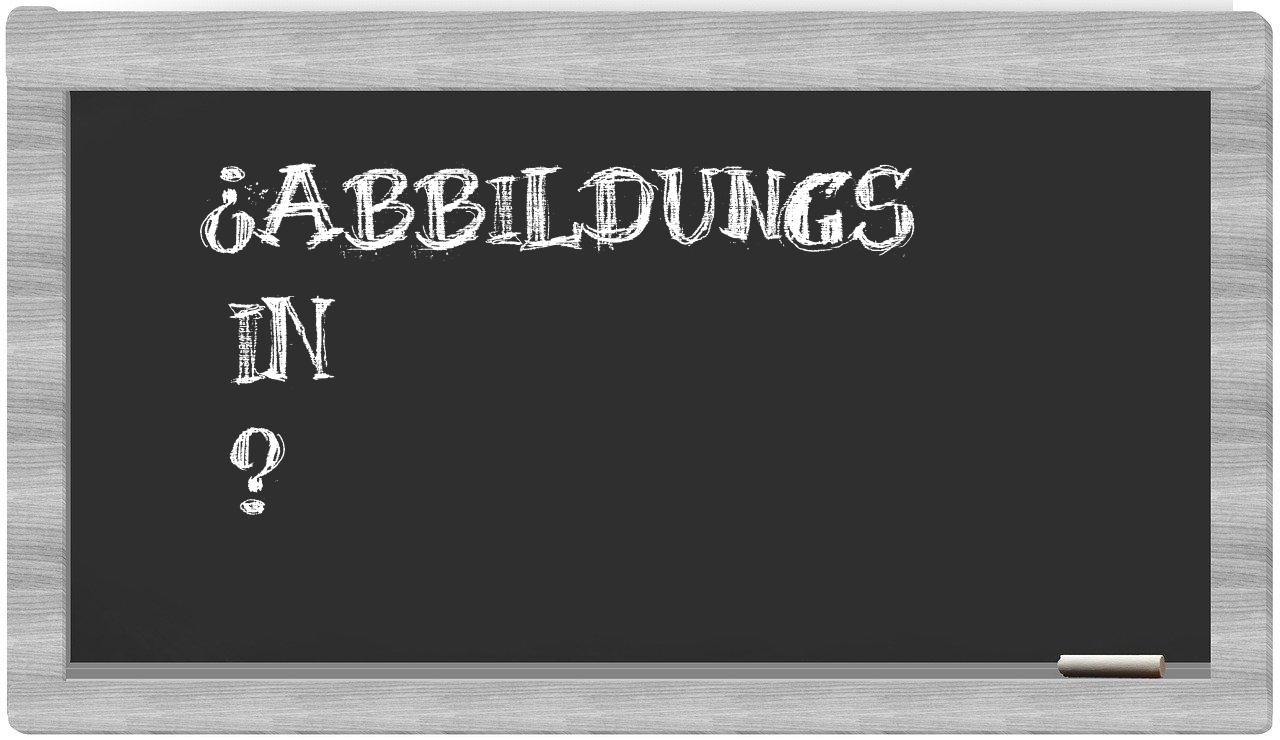 ¿Abbildungs en sílabas?