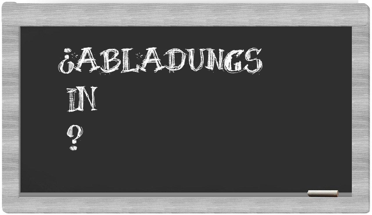 ¿Abladungs en sílabas?