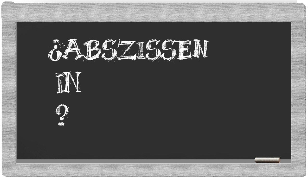 ¿Abszissen en sílabas?