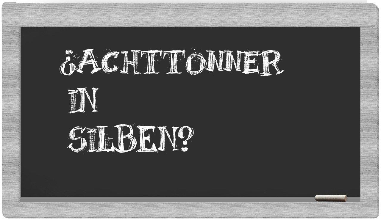 Achttonner in syllables