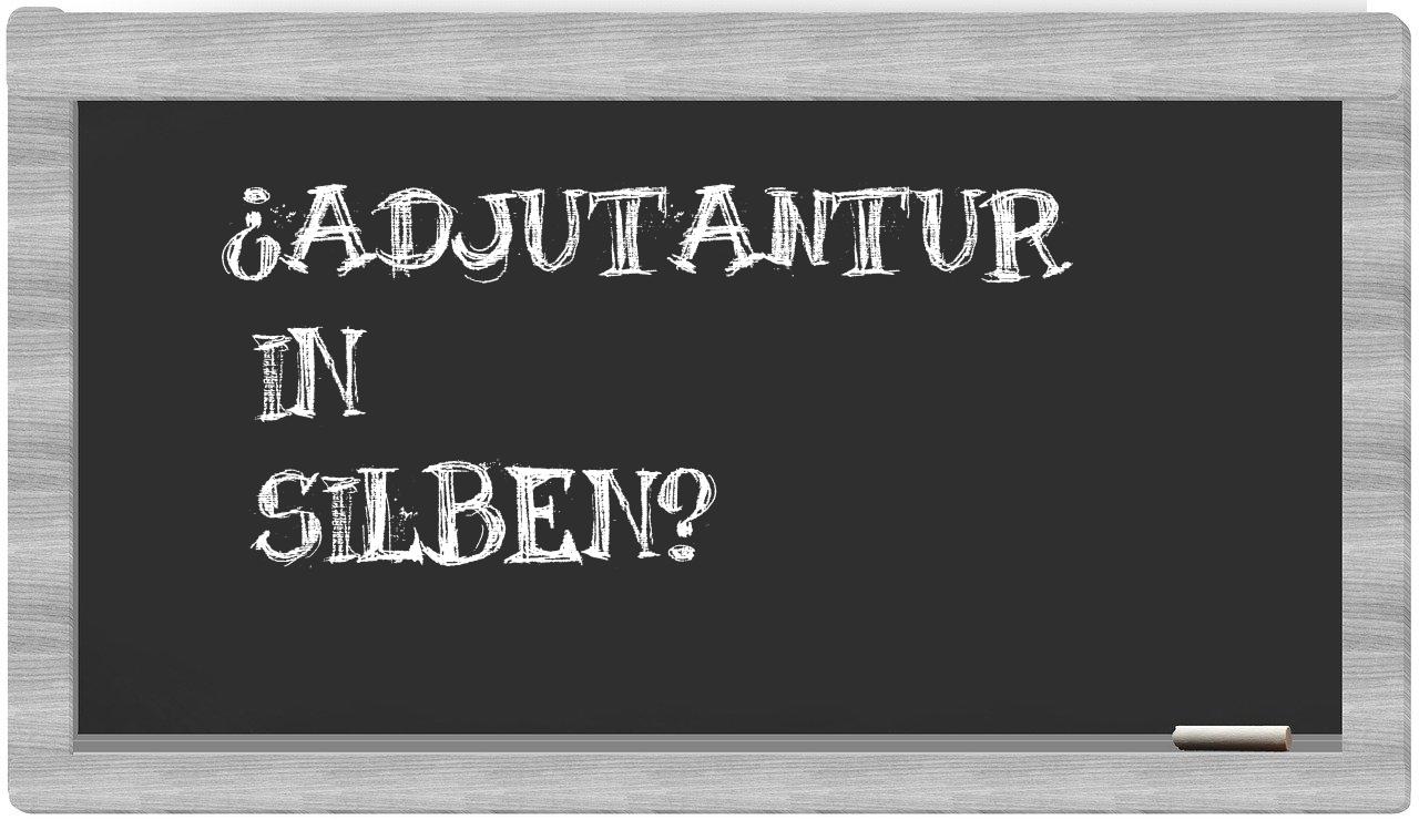 Adjutantur in syllables