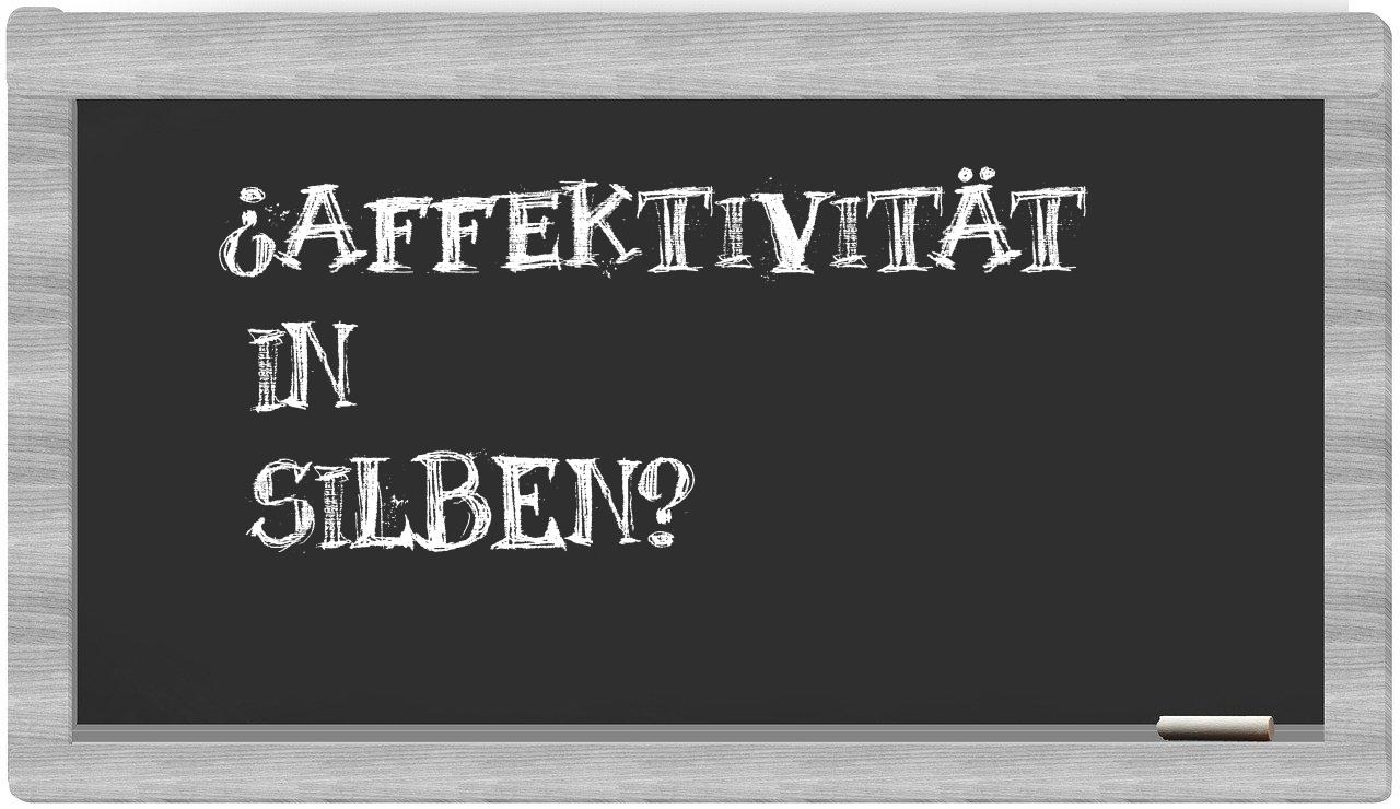Affektivität in syllables