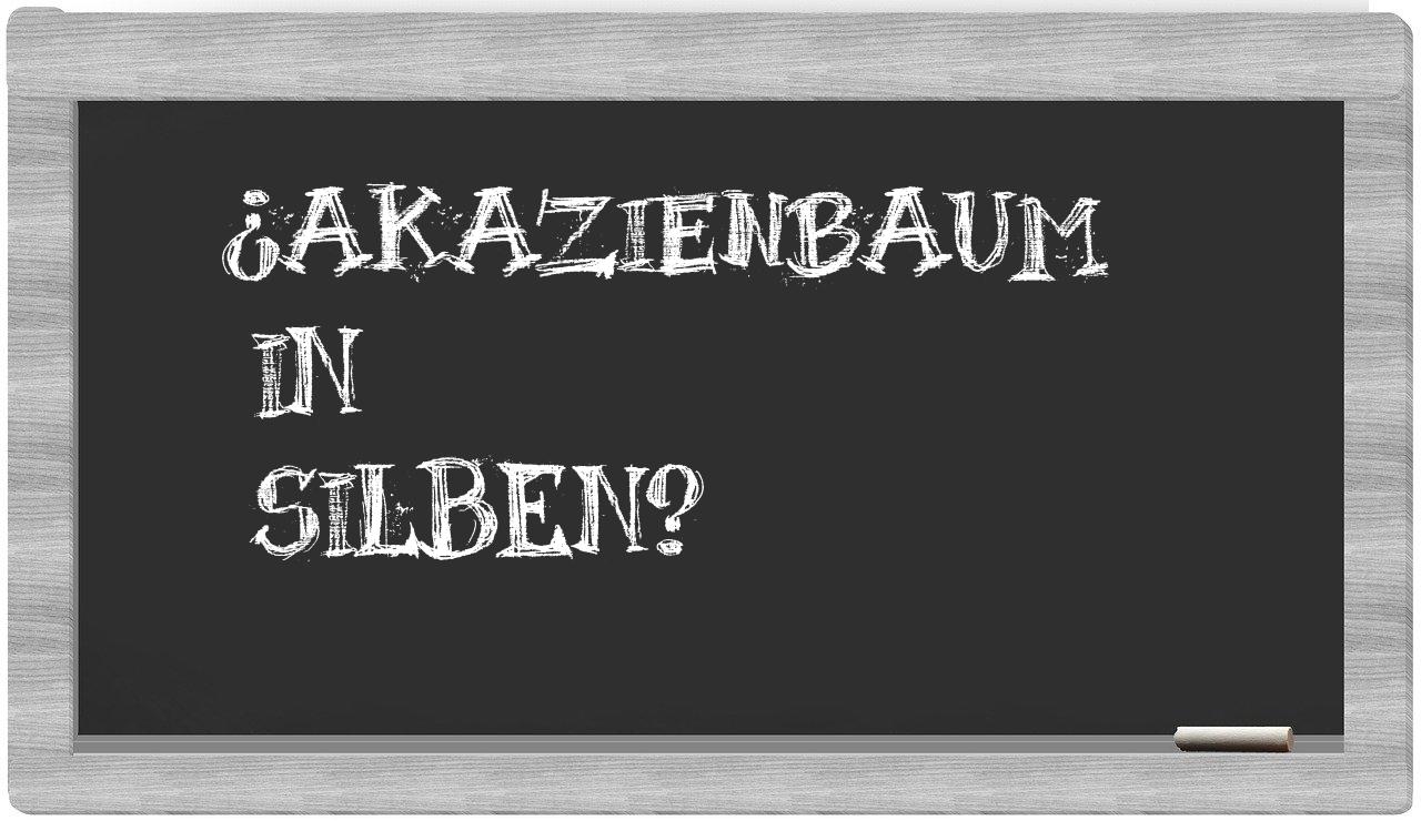 Akazienbaum in syllables