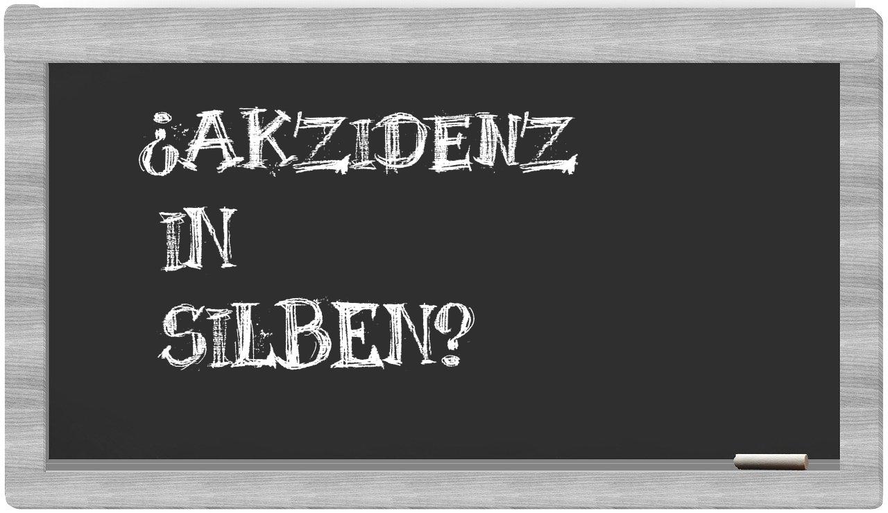 Akzidenz in syllables