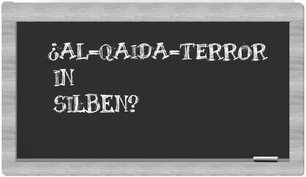 Al-Qaida-Terror in syllables