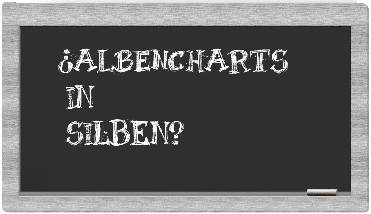 Albencharts in syllables