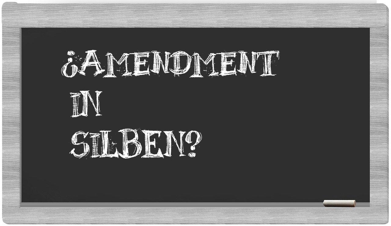 Amendment in syllables