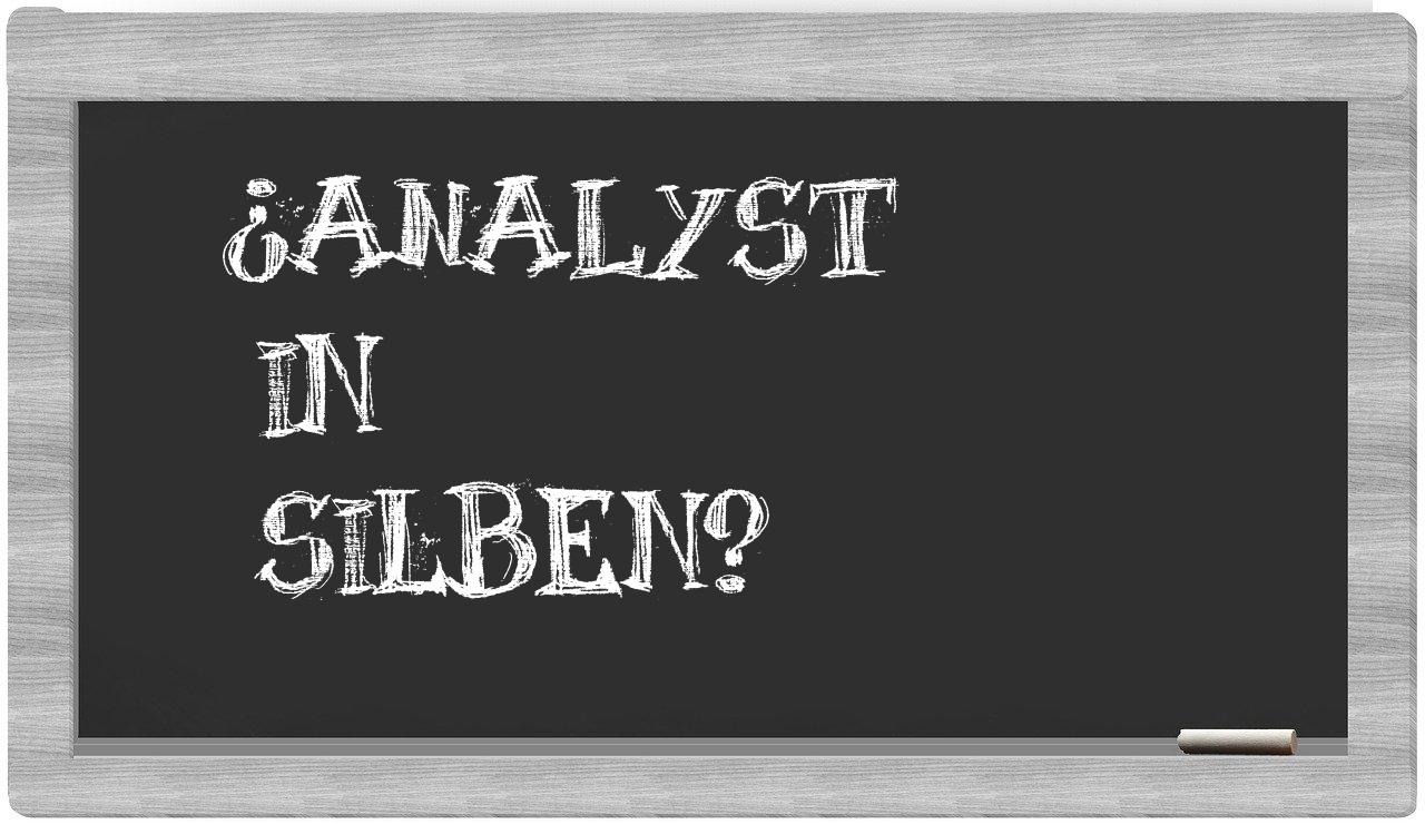 Analyst in syllables