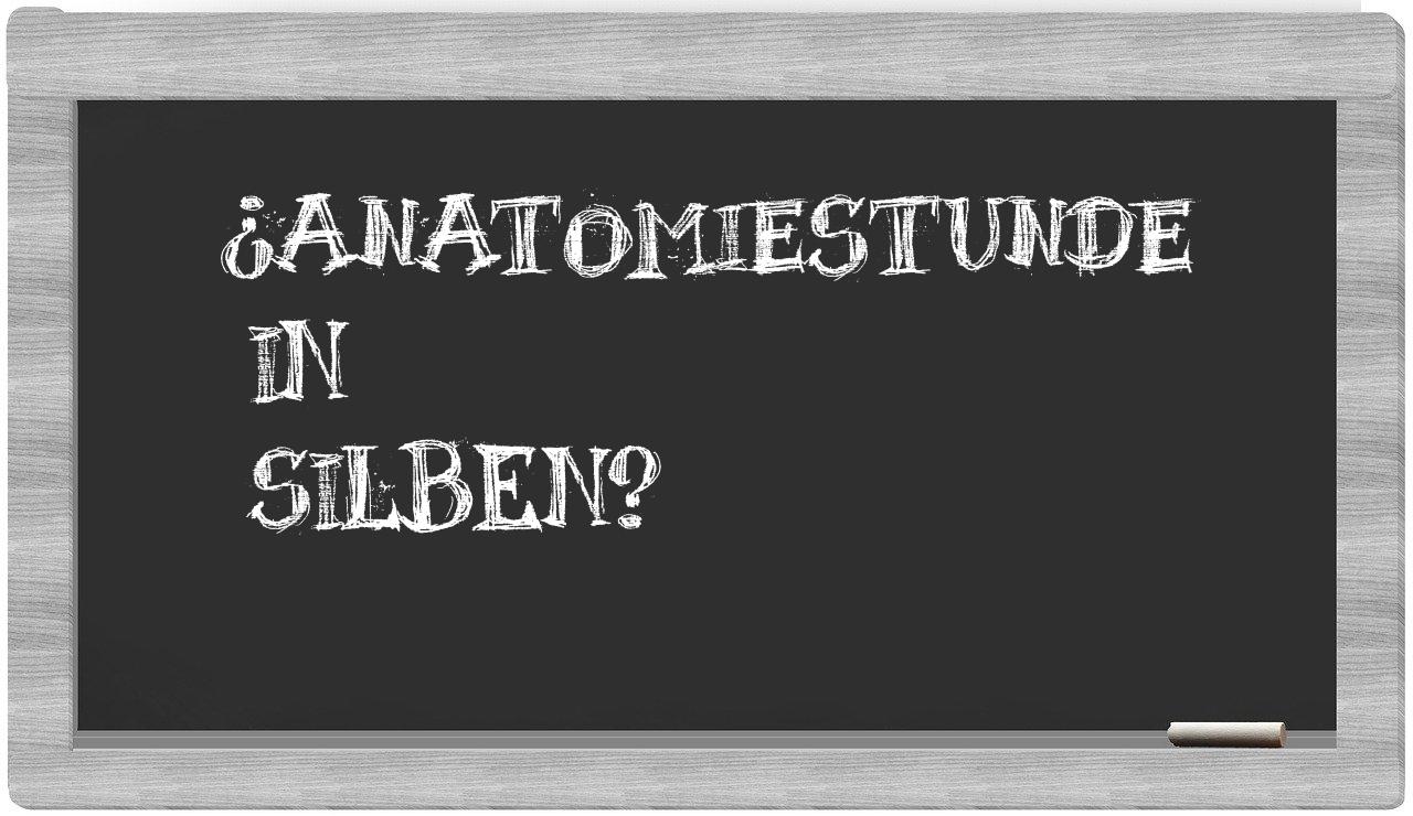 Anatomiestunde in syllables