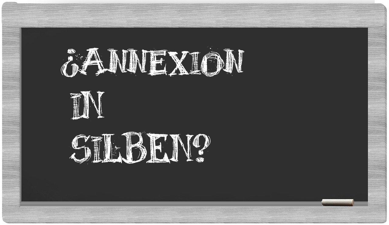 Annexion in syllables