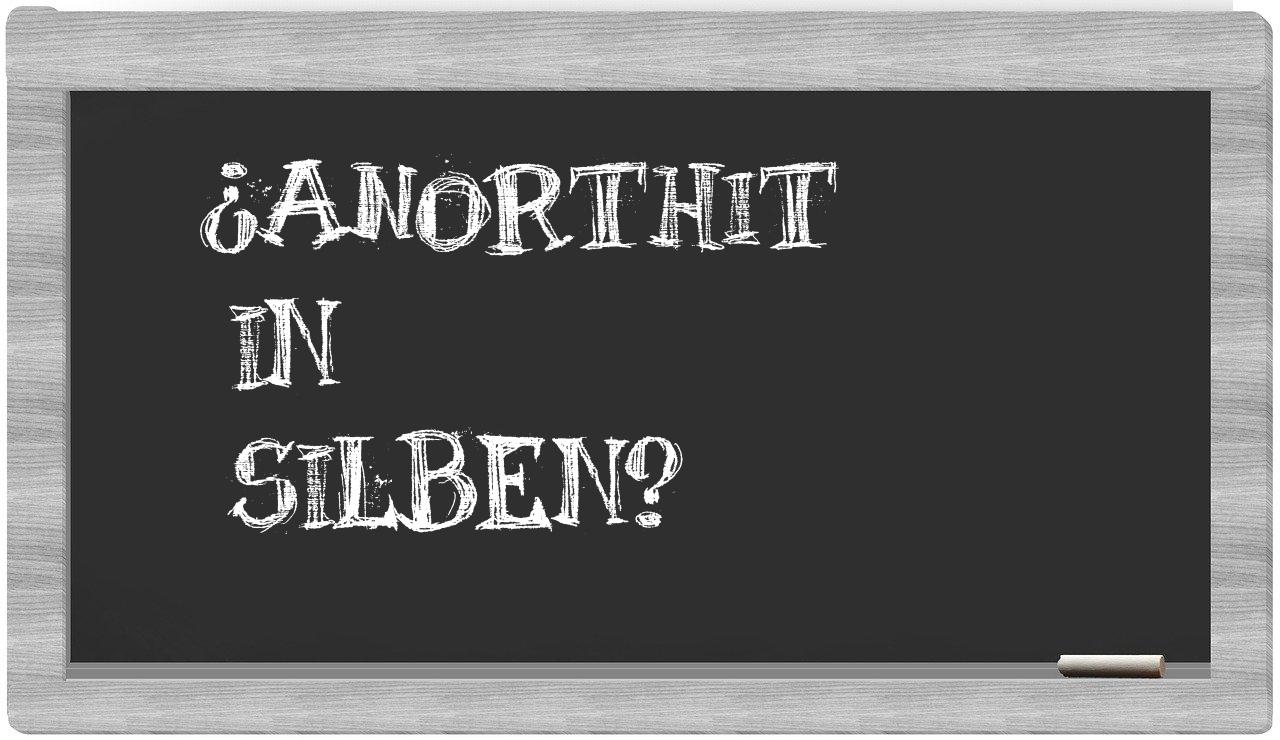 Anorthit in syllables