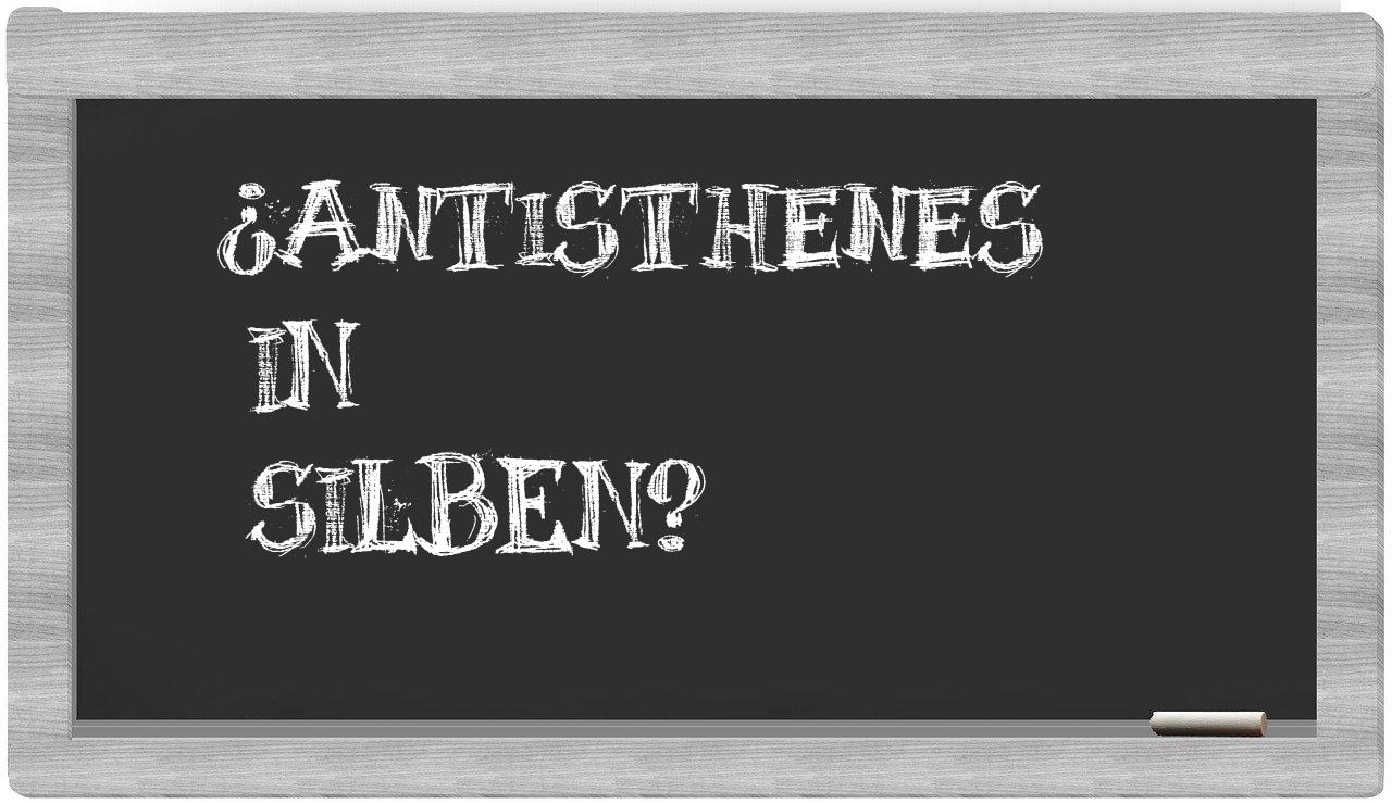 Antisthenes in syllables