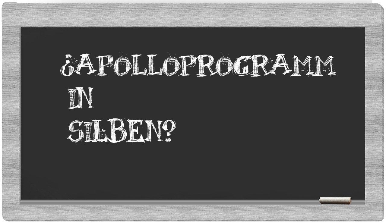 Apolloprogramm in syllables