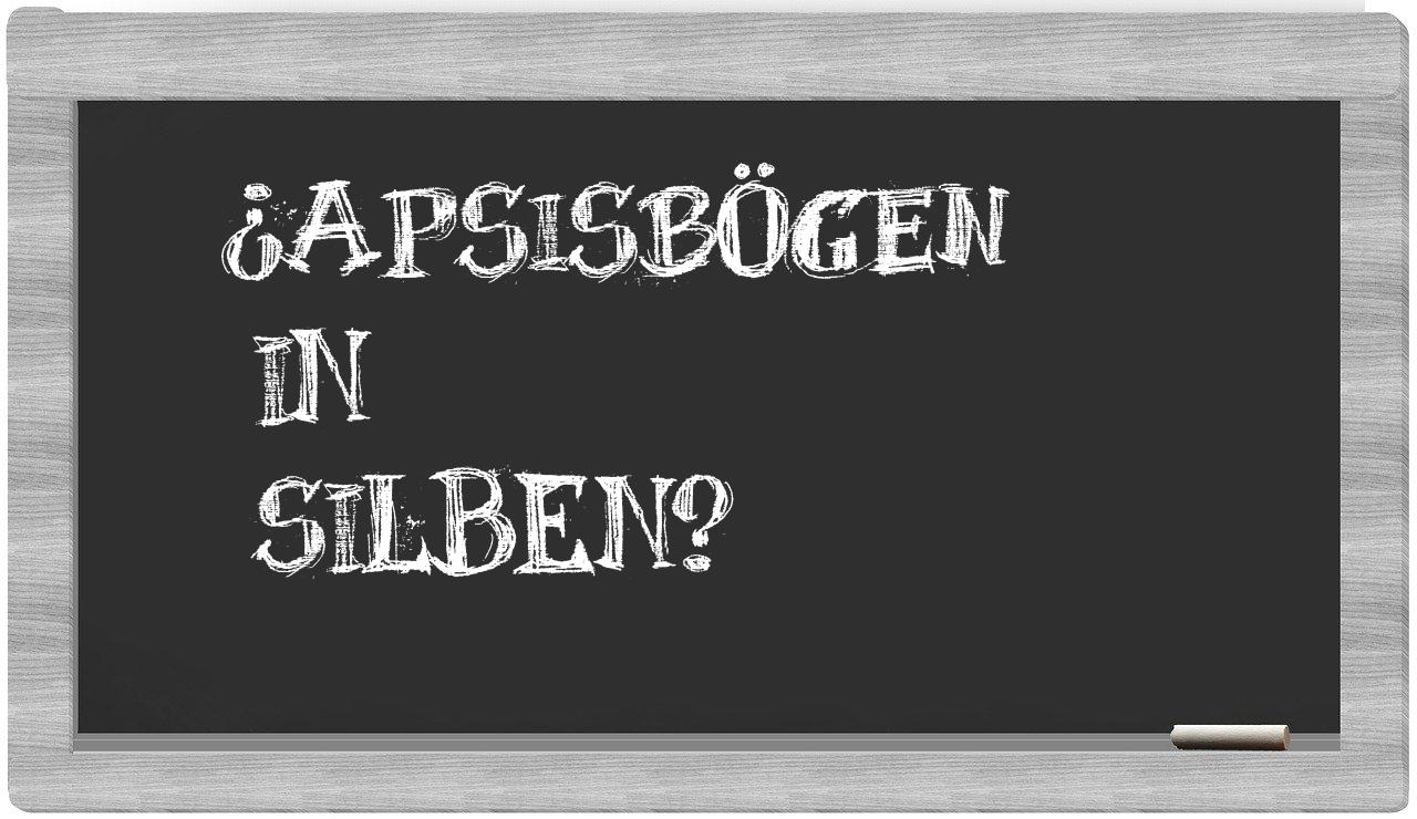 Apsisbögen in syllables
