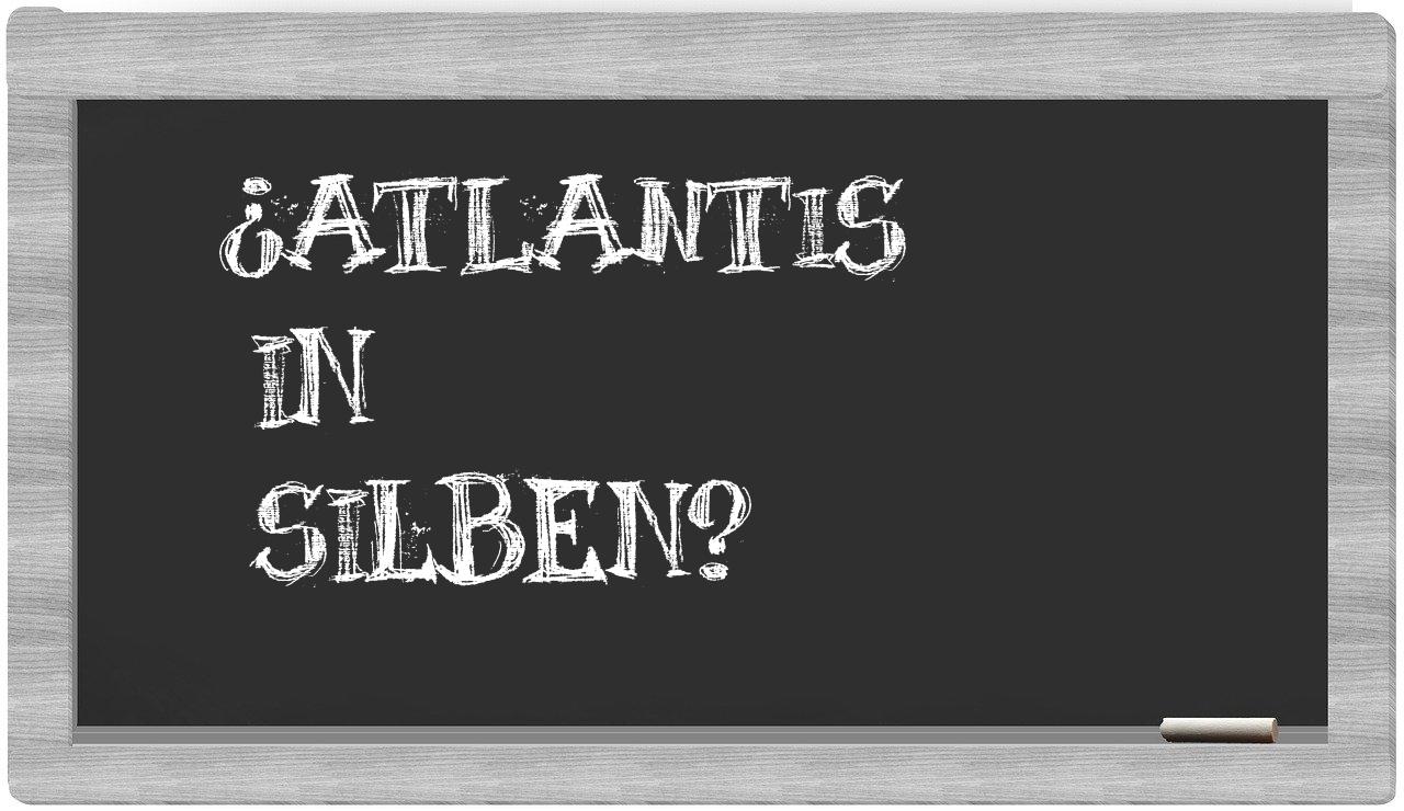 Atlantis in syllables