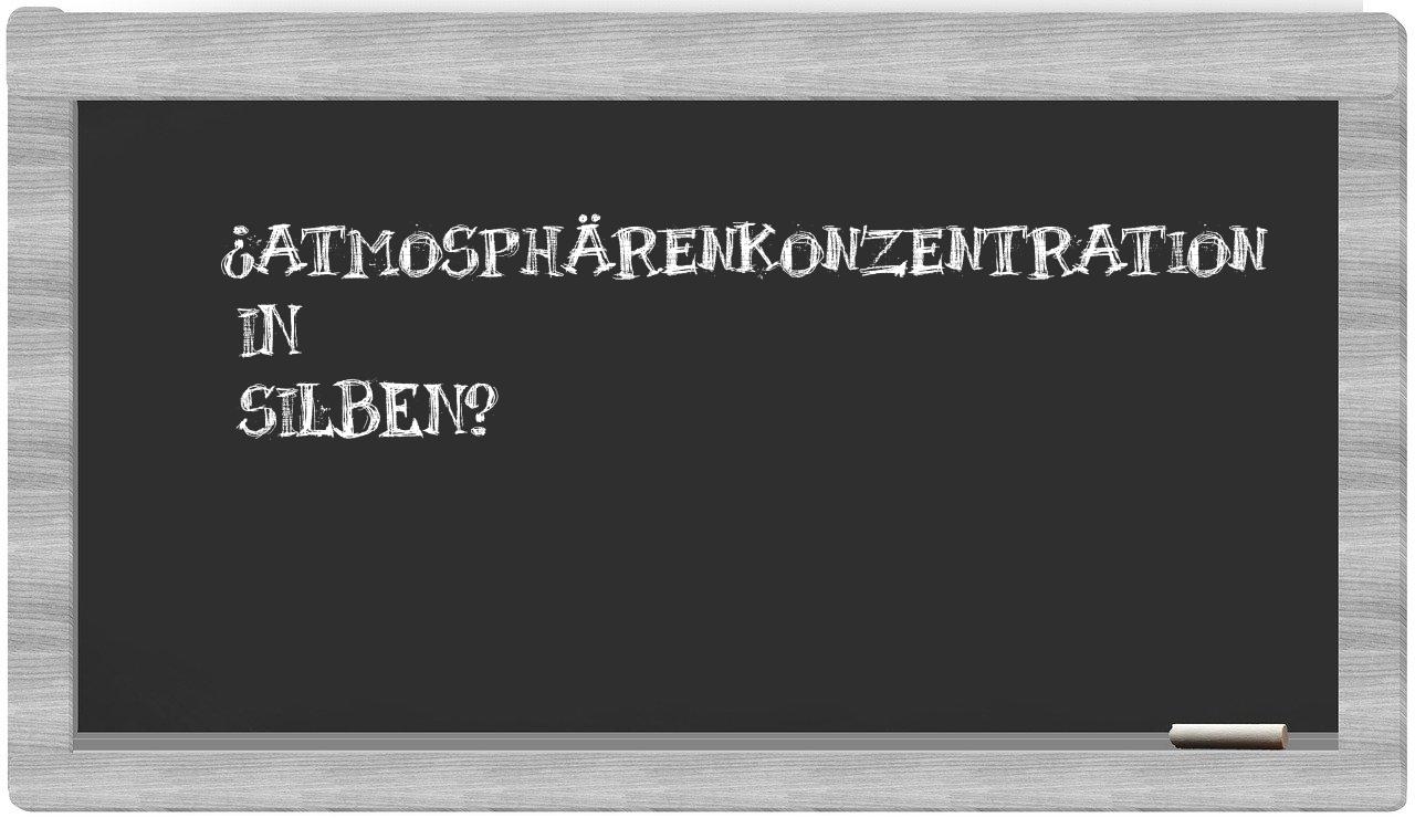 Atmosphärenkonzentration in syllables