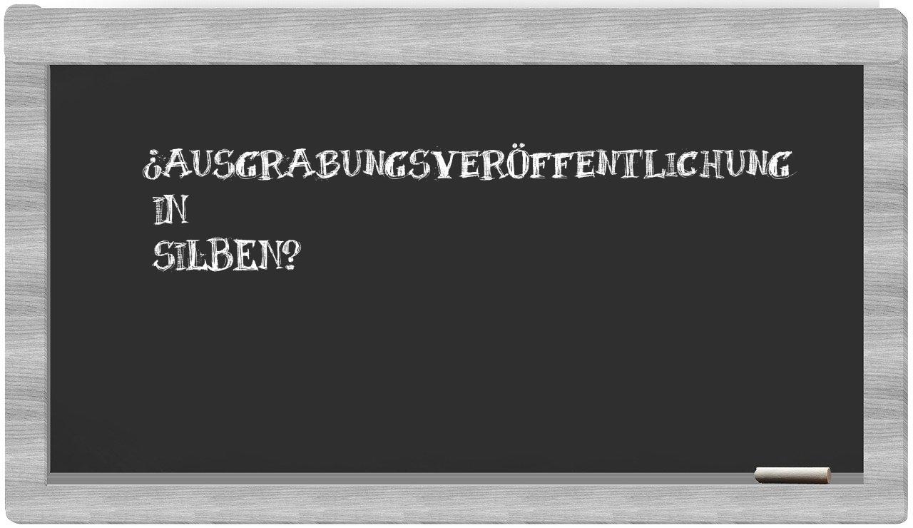 Ausgrabungsveröffentlichung in syllables