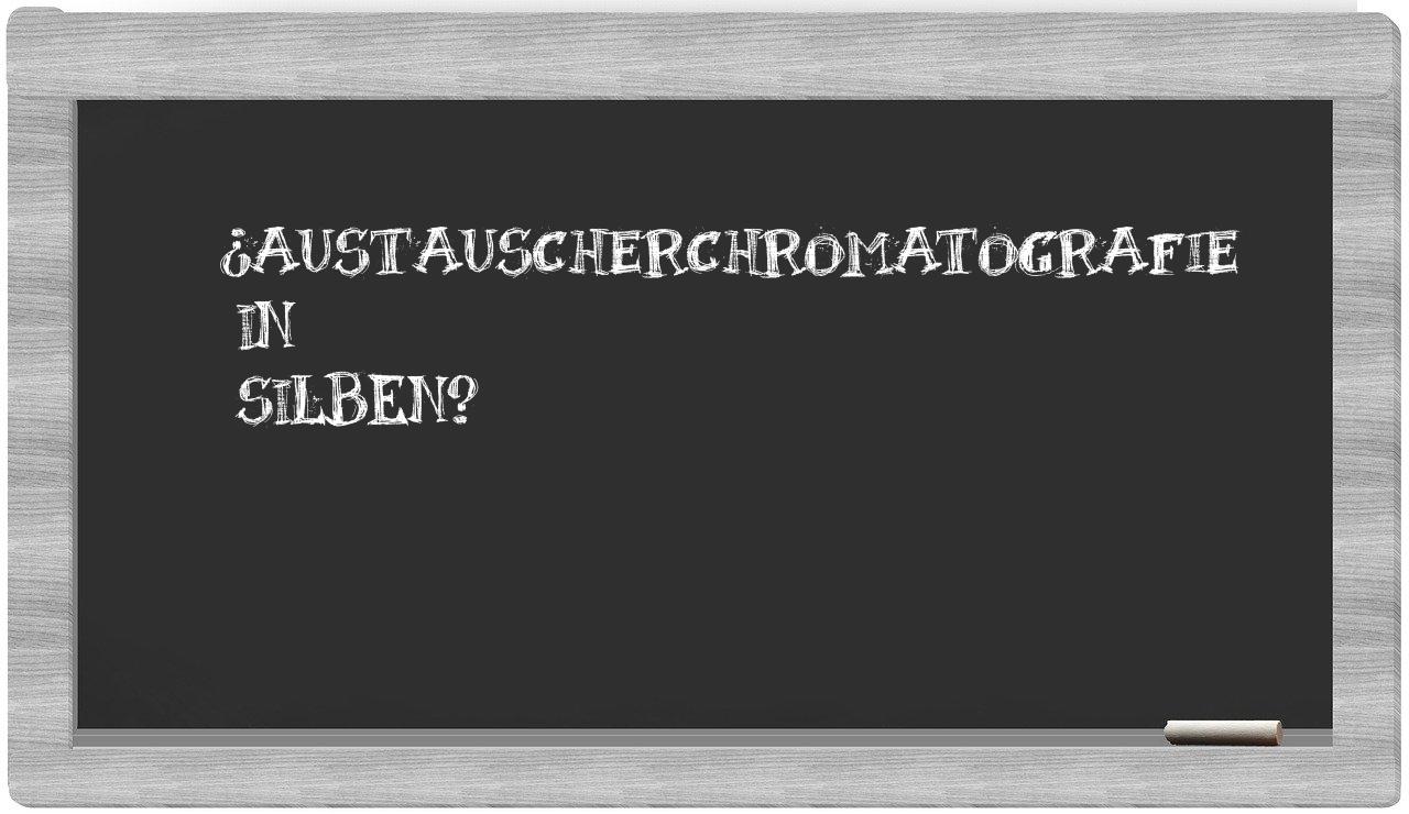 Austauscherchromatografie in syllables