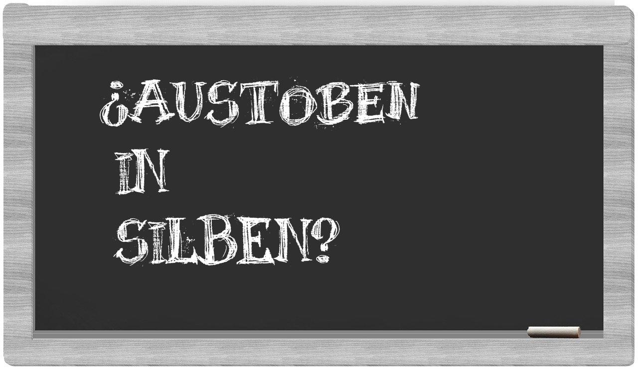 Austoben in syllables