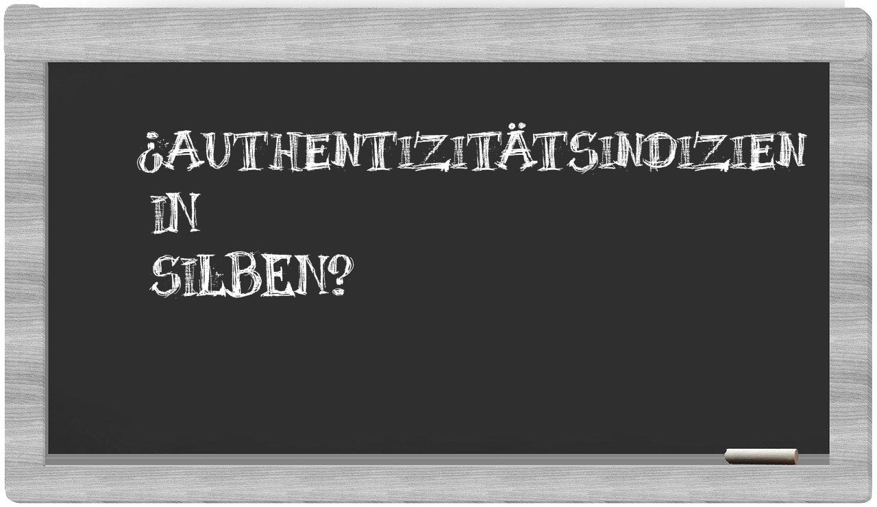 Authentizitätsindizien in syllables