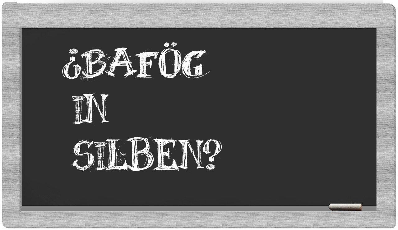 BAföG in syllables
