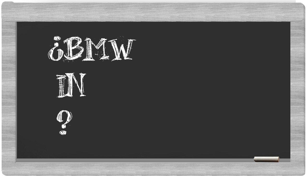 ¿BMW en sílabas?
