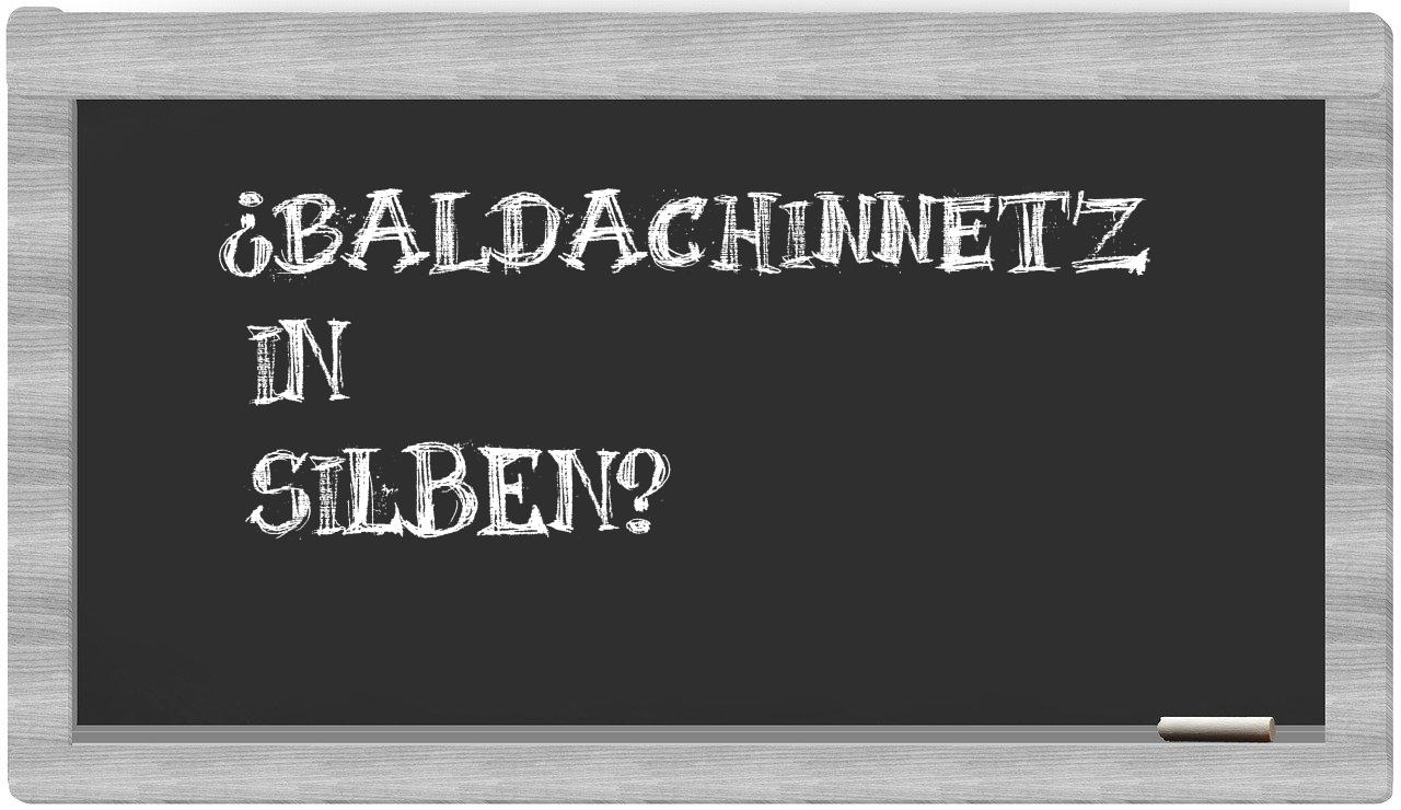 Baldachinnetz in syllables