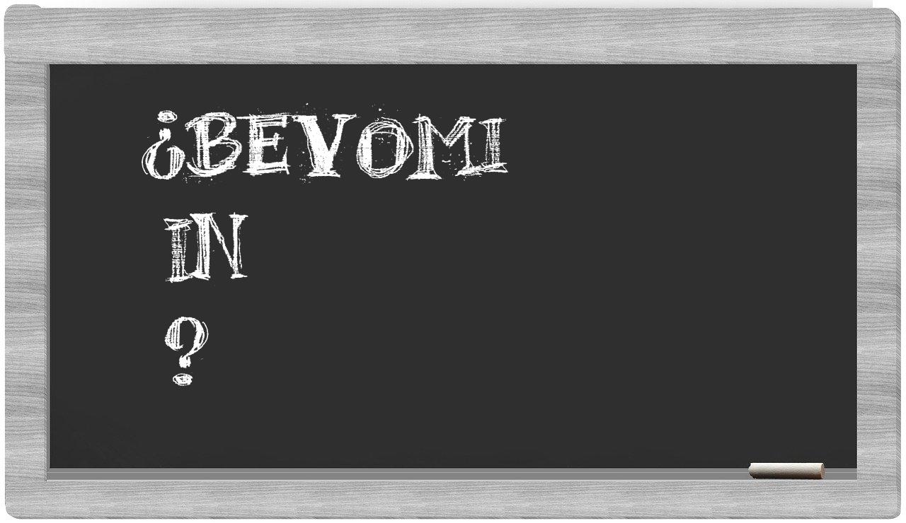 ¿BeVoMi en sílabas?