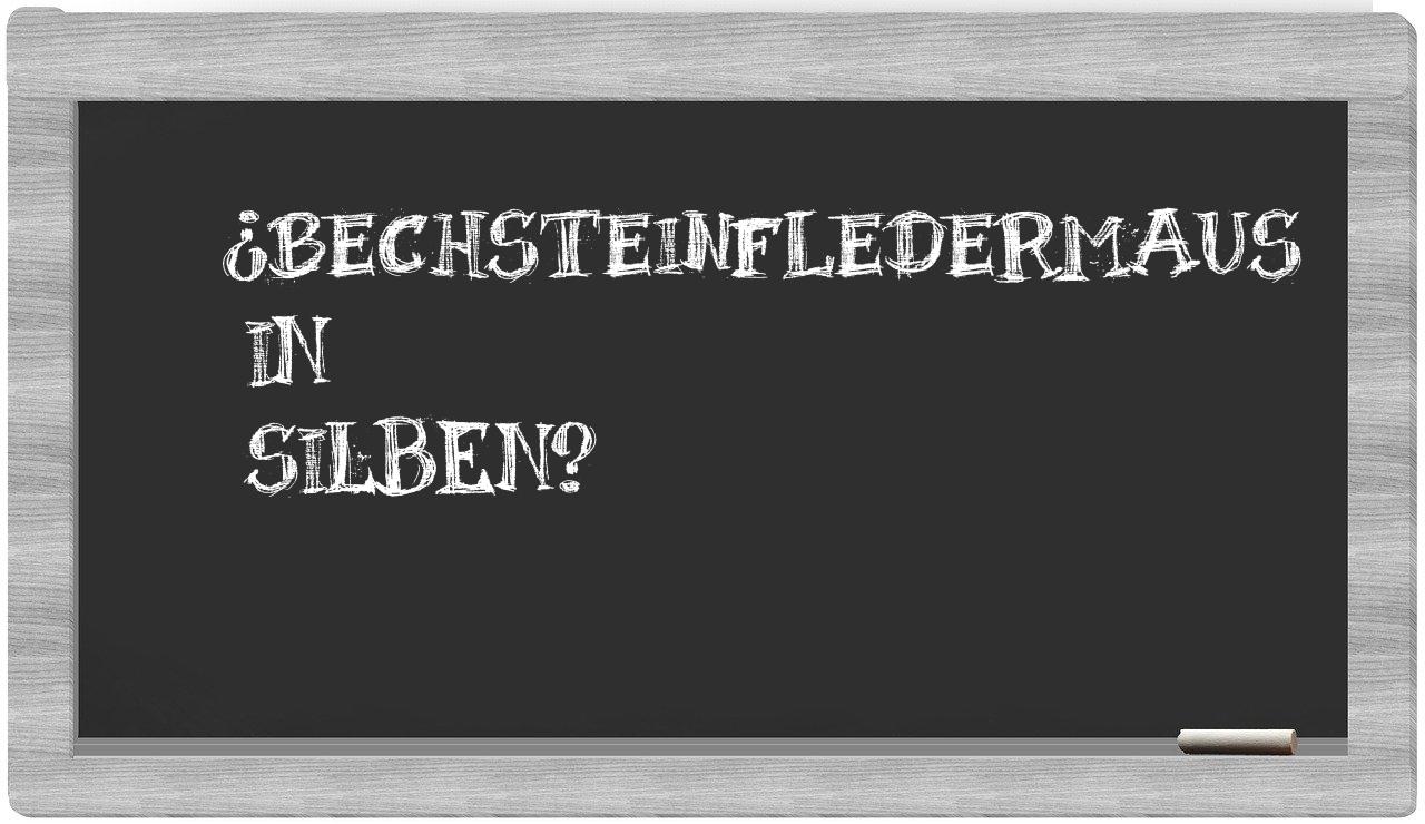 Bechsteinfledermaus in syllables