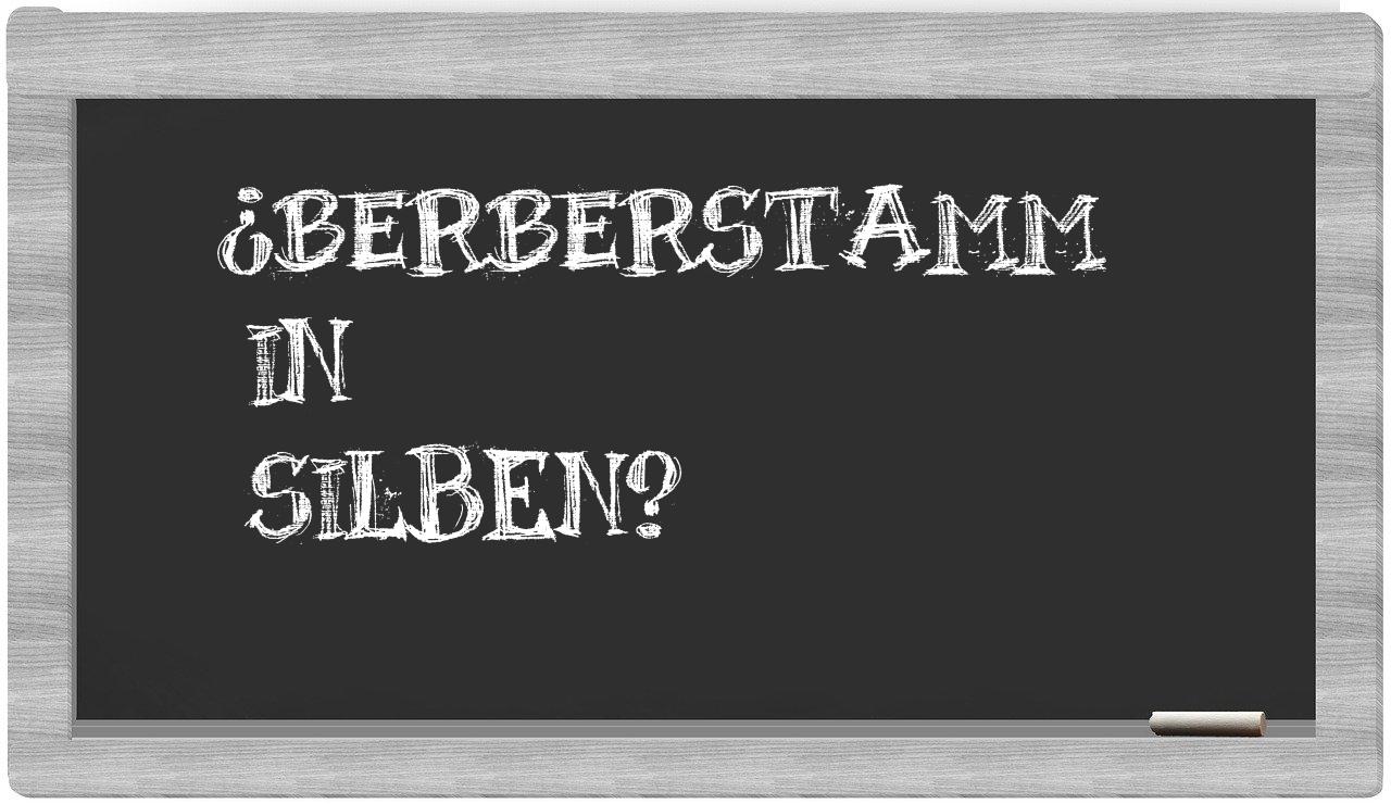 Berberstamm in syllables