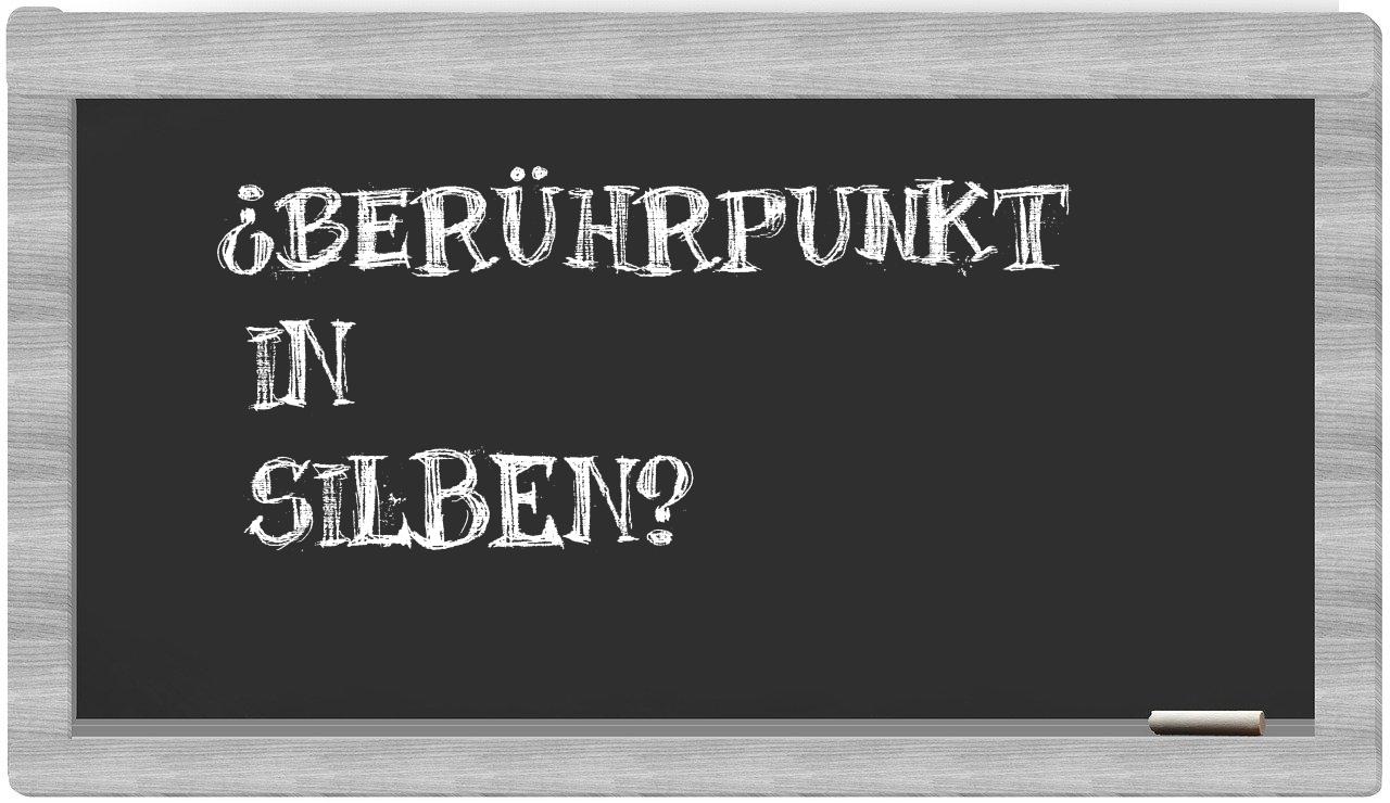 Berührpunkt in syllables