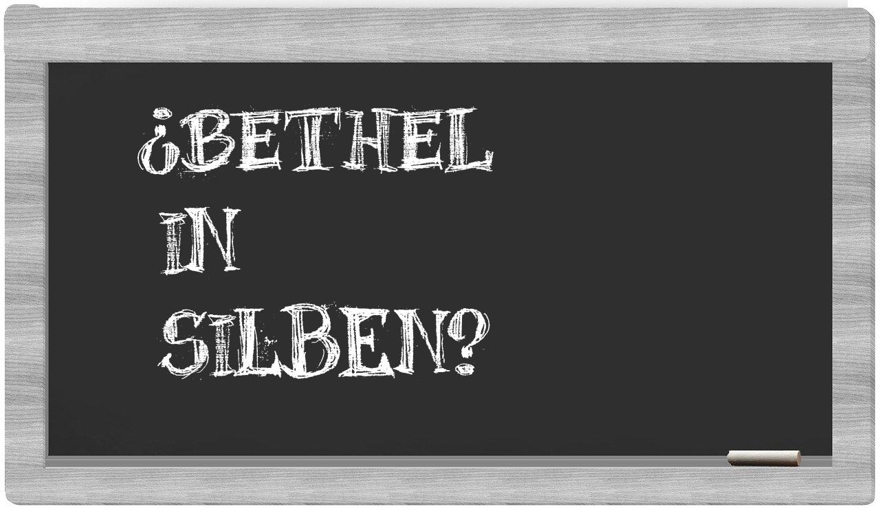 Bethel in syllables