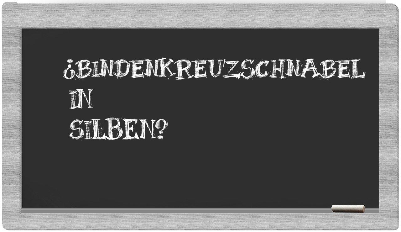 Bindenkreuzschnabel in syllables