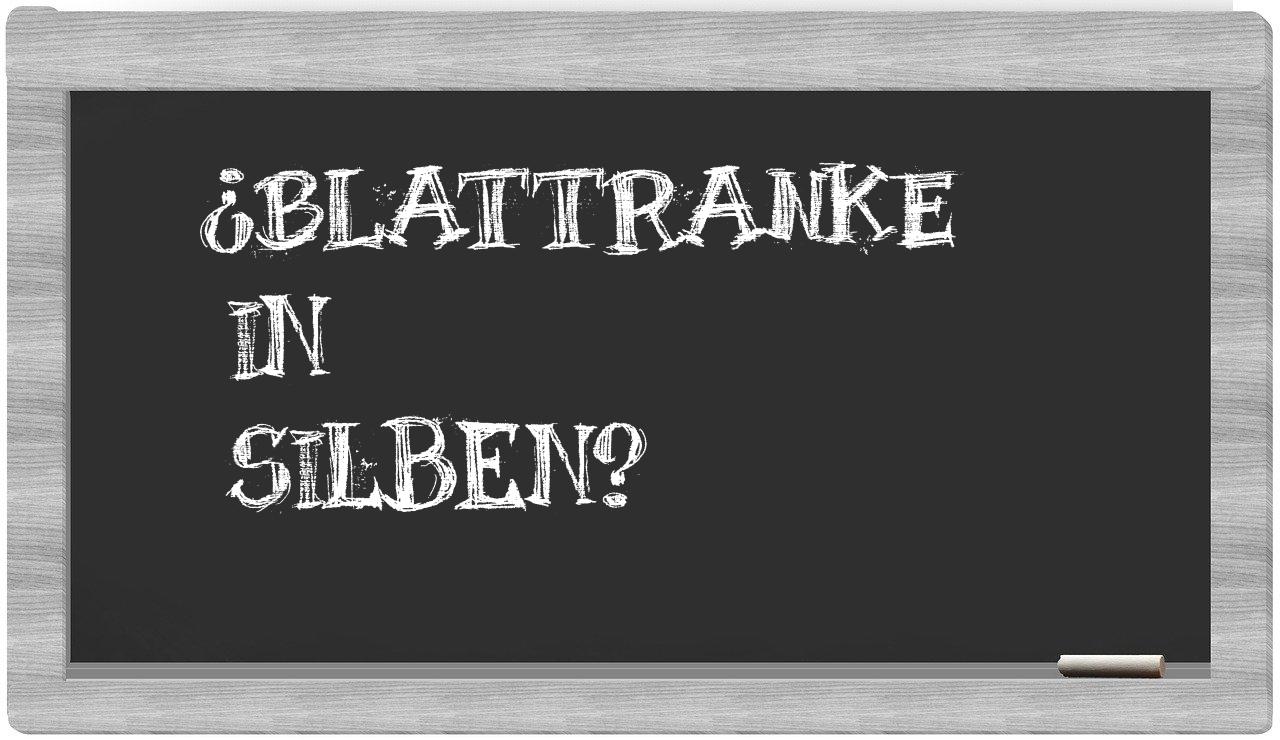 Blattranke in syllables