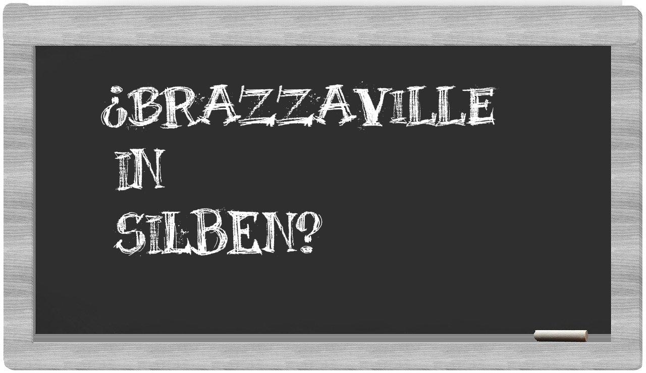 Brazzaville in syllables