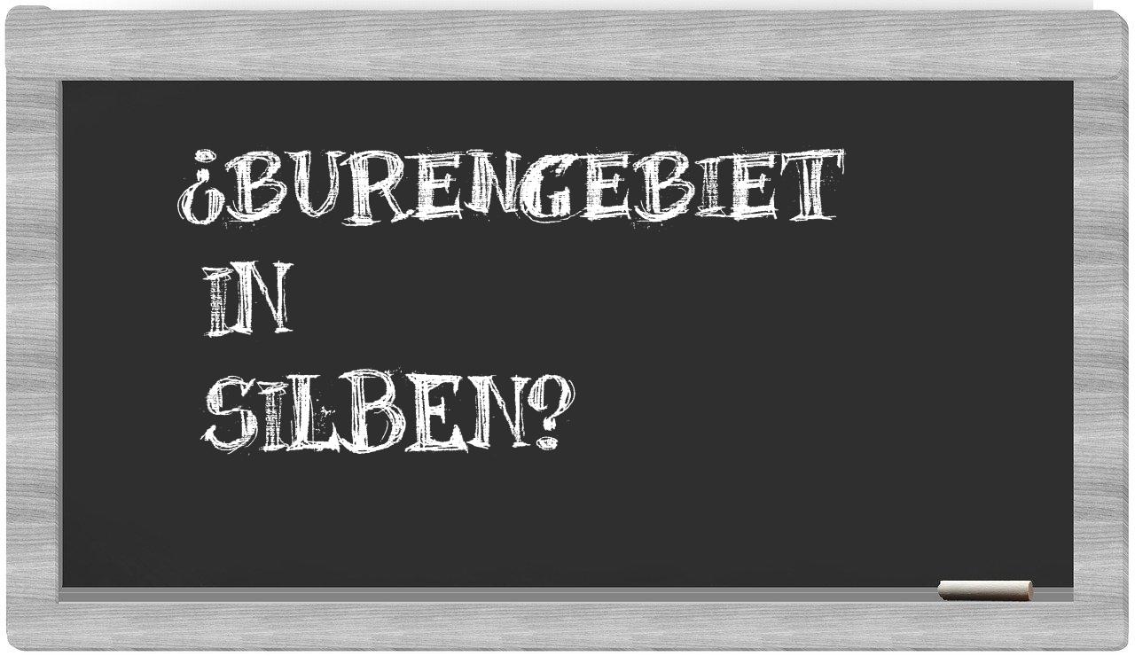 Burengebiet in syllables
