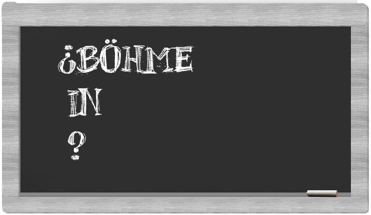 ¿Böhme en sílabas?