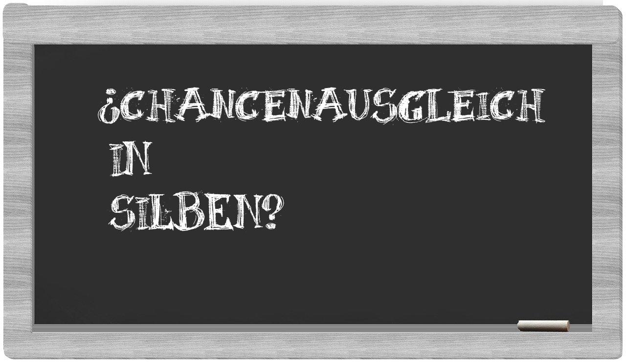 Chancenausgleich in syllables