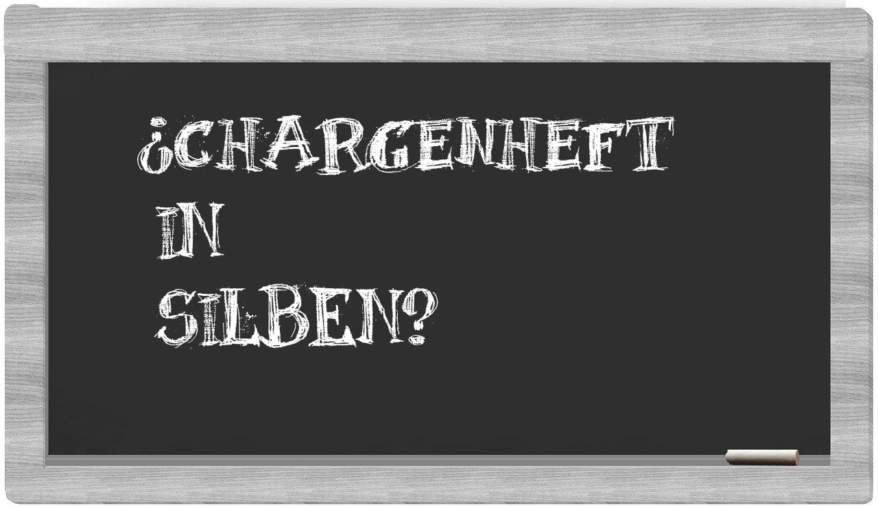 Chargenheft in syllables
