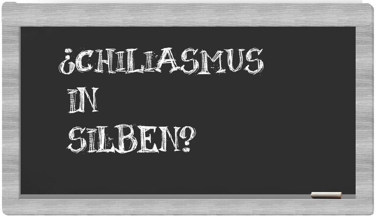 Chiliasmus in syllables