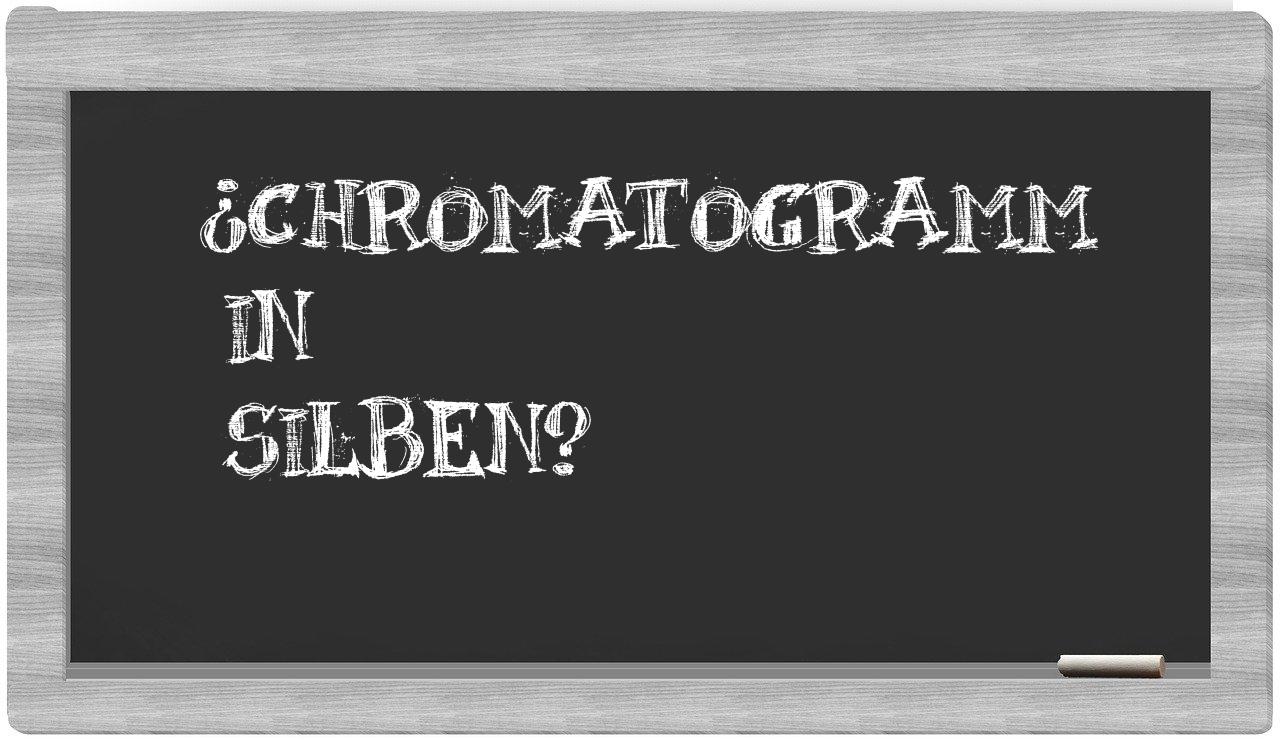 Chromatogramm in syllables