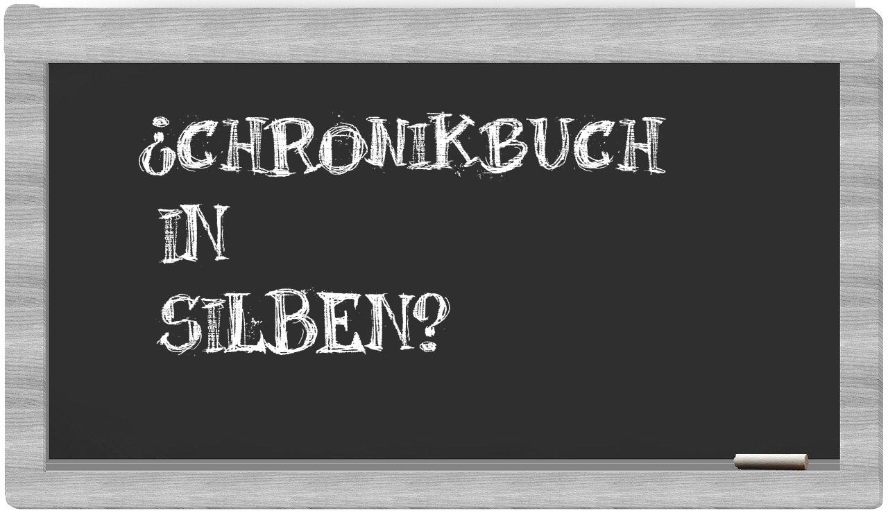 Chronikbuch in syllables