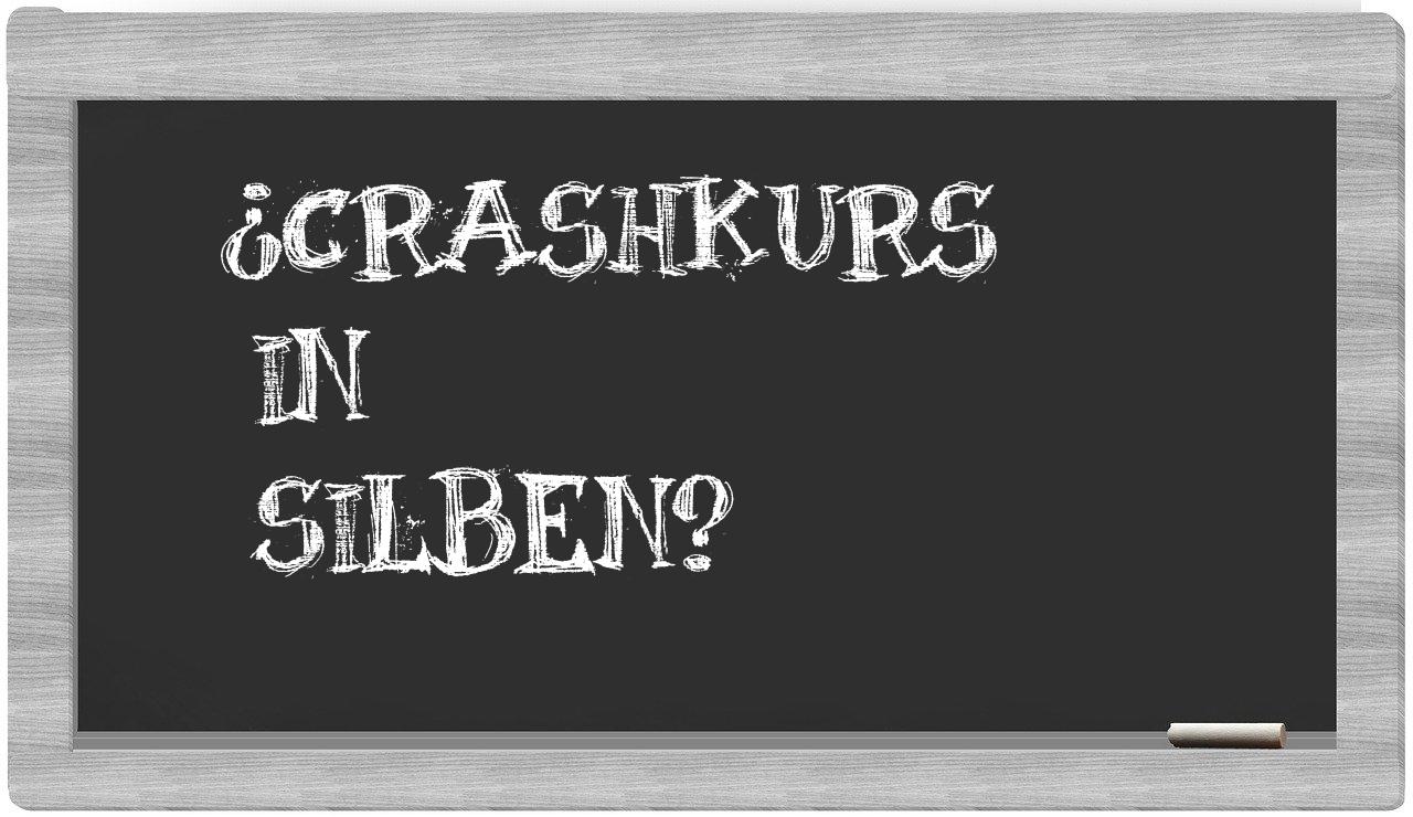 Crashkurs in syllables
