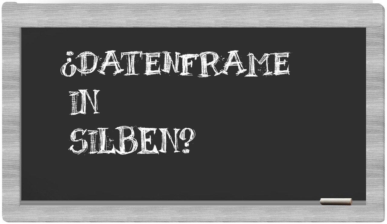 Datenframe in syllables