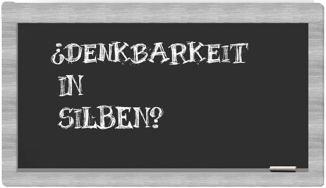 Denkbarkeit in syllables