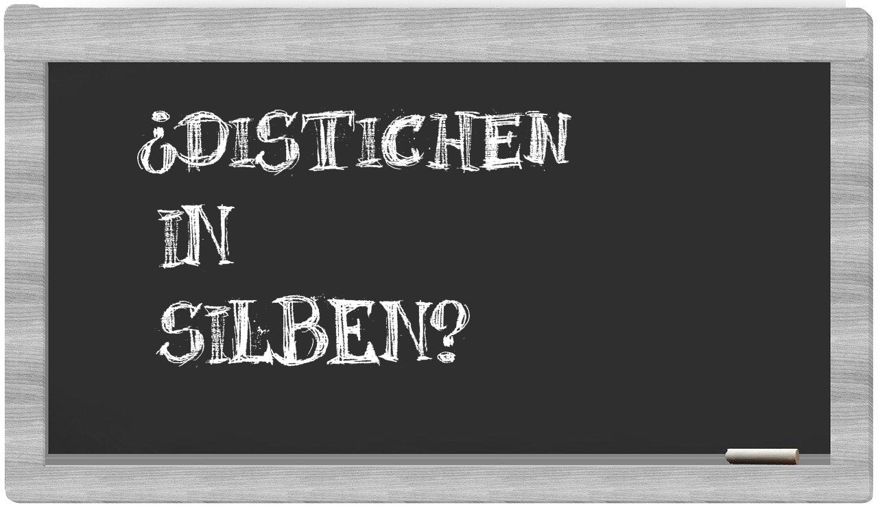 Distichen in syllables