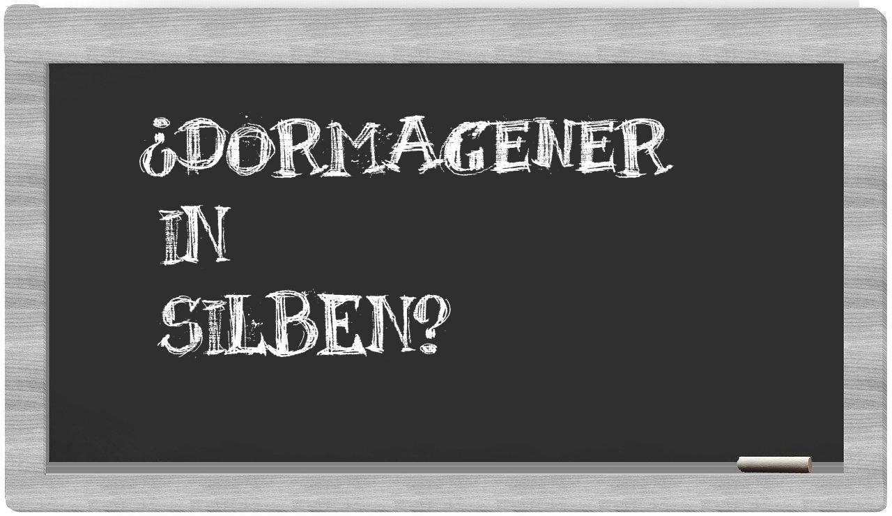 Dormagener in syllables
