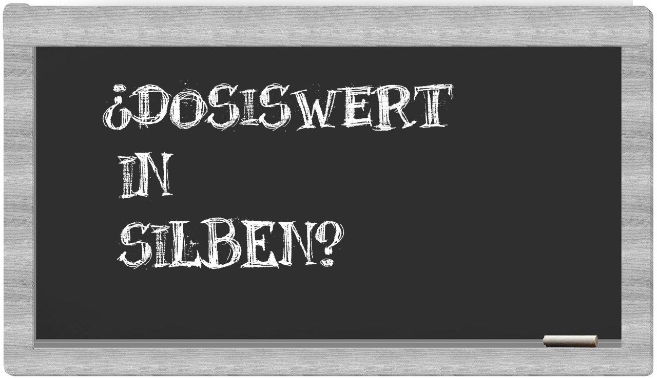 Dosiswert in syllables