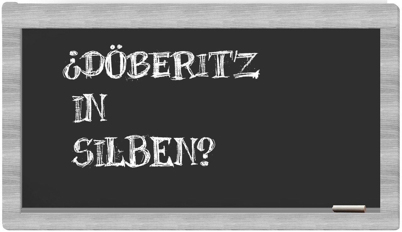 Döberitz in syllables