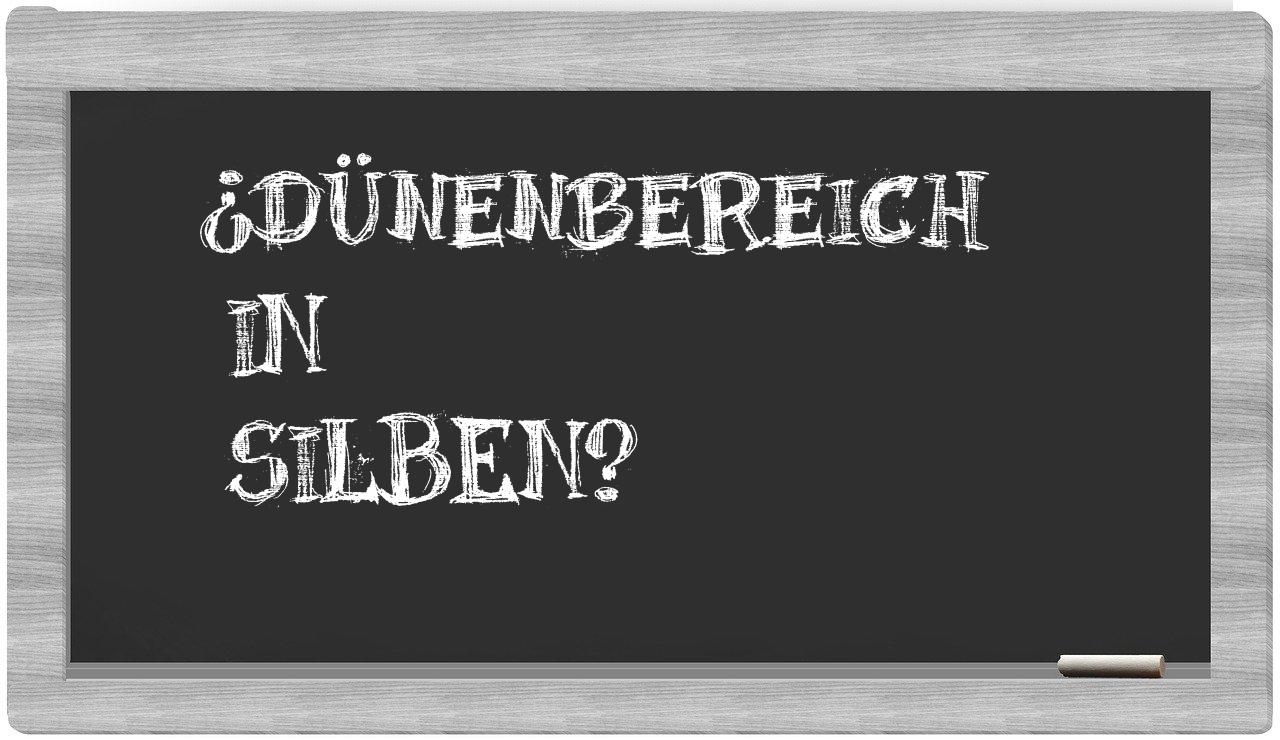 Dünenbereich in syllables